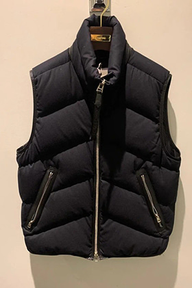 TF Leather Trimmed Down Vest