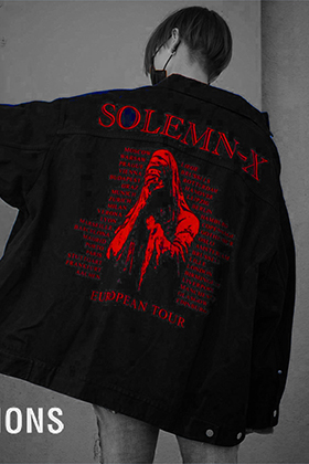 RS SOLEMN X Printed Denim Jacket